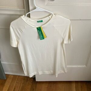 Very nice cream blouse very sold short sleeves xs-small